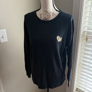 Victoria’s Secret PINK black soft thermal top small NWT